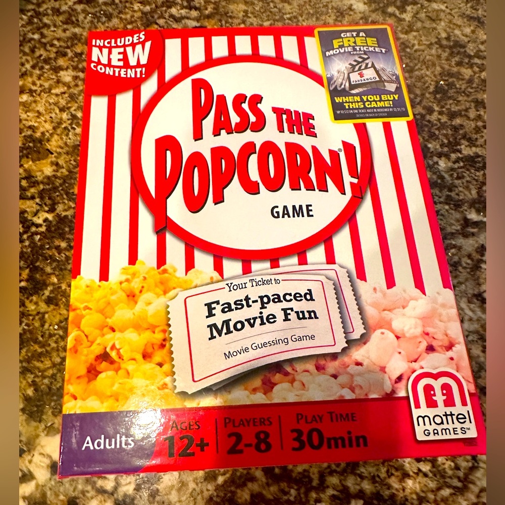 Pass The Popcorn Game Card Game